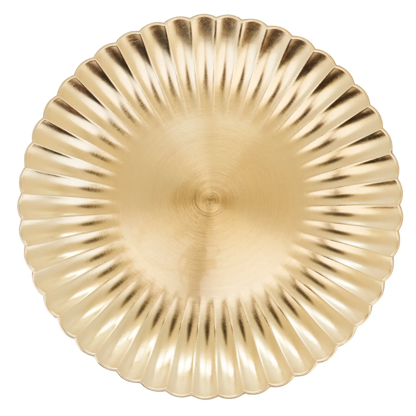 Gold scalloped charger plate